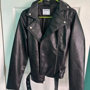 Black Leather Old Navy Jacket NwOT medium
